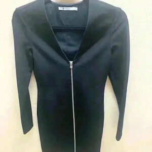 Alexander Wang Dress Black Bandage Full Zip Mini Dress Size 4